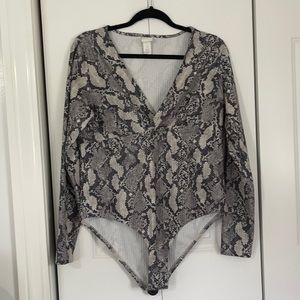 H & M Snake Print Bodysuit
